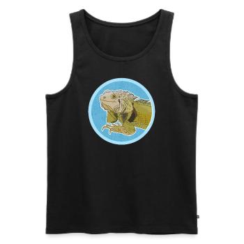 Leguan Reptilien Eidechse Leguane Geschenk - Männer Premium Bio Tank Top - Schwarz - Vorne - AI Model Male 178 light (178cm)