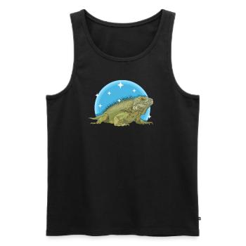 Leguan Eidechse Reptilien Leguane Geschenk - Männer Premium Bio Tank Top - Schwarz - Vorne - AI Model Male 178 light (178cm)