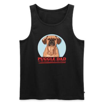 Puggle Dad Dog Owner Dog Owner Gift - Men's Premium Organic Tank Top - black - Front - Michal (187cm)