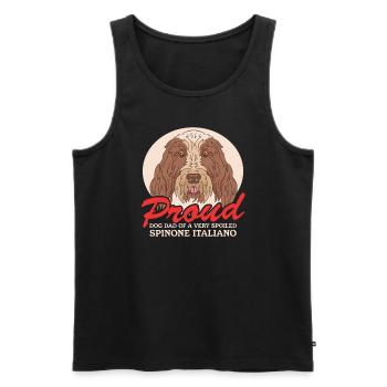 Spinone Italiano Dad Gift - Men's Premium Organic Tank Top - black - Front - AI Model Male 178 light (178cm)