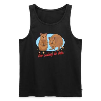 Quokka Kurzschwanzkänguru Quokkas Geschenk - Männer Premium Bio Tank Top - Schwarz - Vorne - AI Model Male 178 light (178cm)