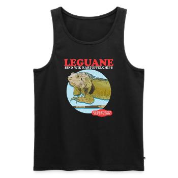 Iguana Reptile Lizard Iguanas Gift - Men's Premium Organic Tank Top - black - Front - Michal (187cm)
