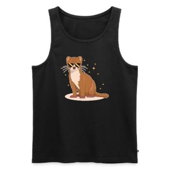 Weasel Mouse Weasel Hermännchen Gift - Men's Premium Organic Tank Top - black - Front - AI Model Male 178 light (178cm)
