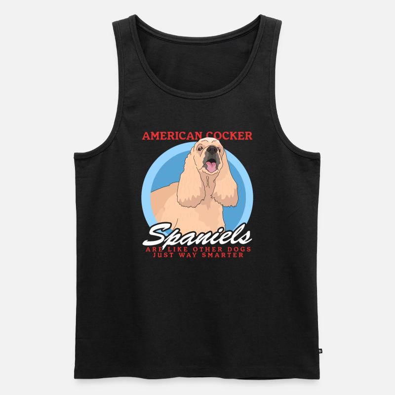 American Cocker Spaniel Gift - Men's Premium Organic Tank Top - black