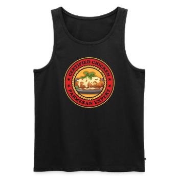 Chicken Parmesan Geschenke - Männer Premium Bio Tank Top - Schwarz - Vorne - AI Model Male 178 light (178cm)