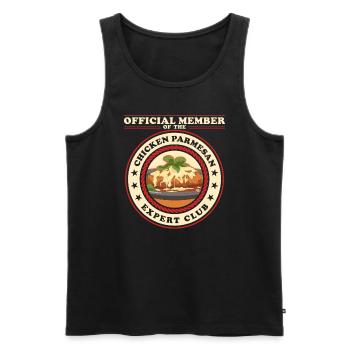 Chicken Parm | Chicken Parmesan Geschenke - Männer Premium Bio Tank Top - Schwarz - Vorne - AI Model Male 178 light (178cm)