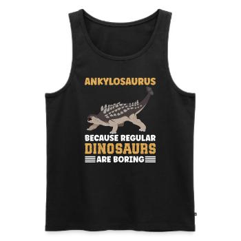 Ankylosaur Ankylosaurus Dinosaur Gift - Men's Premium Organic Tank Top - black - Front - Michal (187cm)