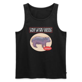 Nilpferd Baby Nilpferde Flusspferde Geschenk - Männer Premium Bio Tank Top - Schwarz - Vorne - AI Model Male 178 light (178cm)