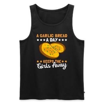 Garlic Bread Garlic Bread Gift - Men's Premium Organic Tank Top - black - Front - Michal (187cm)