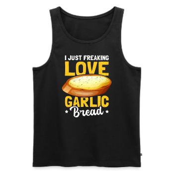Knoblauchbrot Knoblauch Brote Geschenk - Männer Premium Bio Tank Top - Schwarz - Vorne - Michal (187cm)
