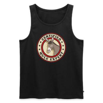 Mule Expert Mule Muli Mule Gift - Men's Premium Organic Tank Top - black - Front - AI Model Male 178 light (178cm)