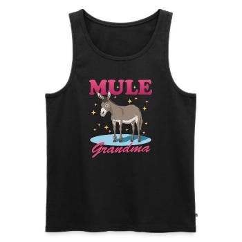 Mule Grandma Mule Muli Mule Gift - Men's Premium Organic Tank Top - black - Front - AI Model Male 178 light (178cm)