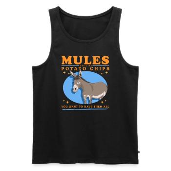 Mule Muli Mule Mule Mule Gift - Men's Premium Organic Tank Top - black - Front - AI Model Male 178 light (178cm)