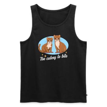 Weasel Mouse Weasel Hermännchen Gift - Men's Premium Organic Tank Top - black - Front - AI Model Male 178 light (178cm)