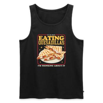 Quesadilla Tortillas Quesadillas Gift - Men's Premium Organic Tank Top - black - Front - AI Model Male 178 light (178cm)