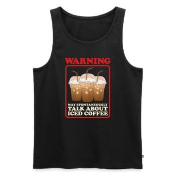 Iced Coffee Coffee Lover Iced Coffee Gift - Men's Premium Organic Tank Top - black - Front - AI Model Male 178 light (178cm)
