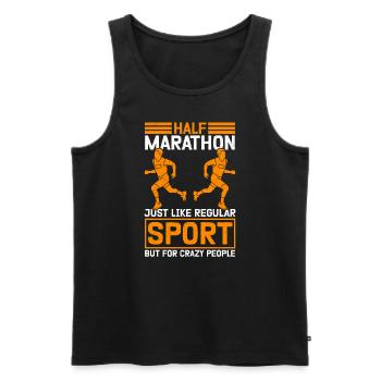 Half Marathon Runner Half Marathon Gift - Men's Premium Organic Tank Top - black - Front - AI Model Male 178 light (178cm)