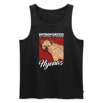 Hyena Hyena Spotted Hyena Gift - Men's Premium Organic Tank Top - black - Front - AI Model Male 178 light (178cm)