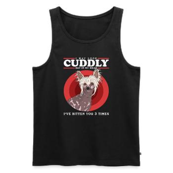 Chinese Crested Dog Chinese Crested Gift - Men's Premium Organic Tank Top - black - Front - AI Model Male 178 light (178cm)