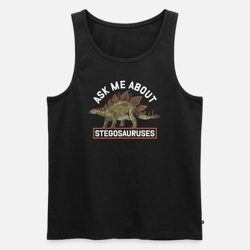 Stegosaurus Dinosaurier Geschenke - Männer Premium Bio Tank Top - Schwarz