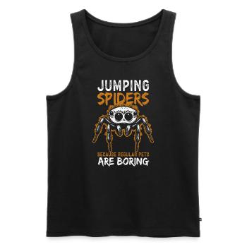 Springspinnen Springspinne Geschenke - Männer Premium Bio Tank Top - Schwarz - Vorne - AI Model Male 178 light (178cm)