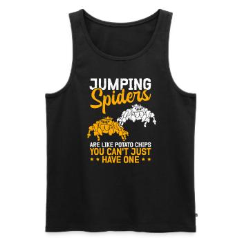 Springspinnen Spinne Springspinne Geschenk - Männer Premium Bio Tank Top - Schwarz - Vorne - AI Model Male 178 light (178cm)