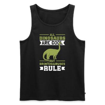 Brontosaurus Dinosaurier Geschenk - Männer Premium Bio Tank Top - Schwarz - Vorne - AI Model Male 178 light (178cm)