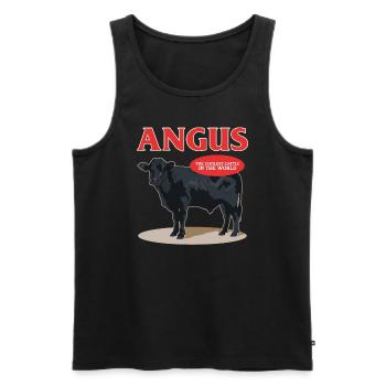 Aberdeen Angus Vache Aberdeen Vache Angus Cadeaux - Débardeur bio Premium Homme - noir - Devant - AI Model Male 178 light (178cm)