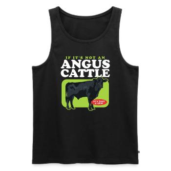 Bovins Aberdeen Bovins Angus Cadeaux Aberdeen Angus - Débardeur bio Premium Homme - noir - Devant - AI Model Male 178 light (178cm)