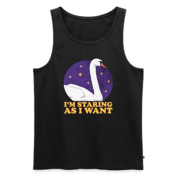 Schwan Schwanenliebhaber Schwäne Geschenk - Männer Premium Bio Tank Top - Schwarz - Vorne - Michal (187cm)