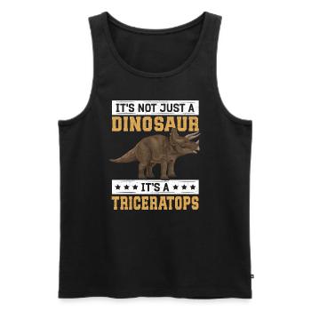 Triceratops Dinosaurier Dinos Geschenk - Männer Premium Bio Tank Top - Schwarz - Vorne - Michal (187cm)