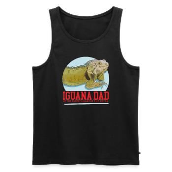 Leguan Dad Eidechse Leguane Geschenk - Männer Premium Bio Tank Top - Schwarz - Vorne - AI Model Male 178 light (178cm)