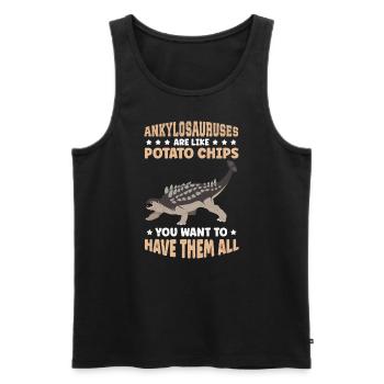 Ankylosaurus Ankylosaur Dinosaur Gift - Men's Premium Organic Tank Top - black - Front - Michal (187cm)