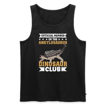 Ankylosaurus Dino Ankylosaur Gift - Men's Premium Organic Tank Top - black - Front - Michal (187cm)