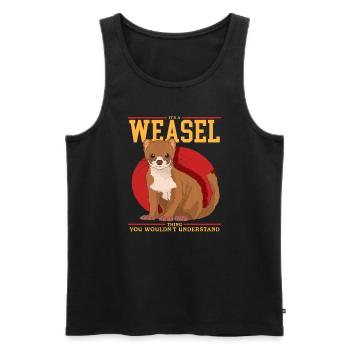 Weasel Mouse Weasel Small Weasel Gift - Men's Premium Organic Tank Top - black - Front - AI Model Male 178 light (178cm)
