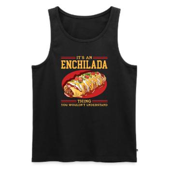 Enchilada Mexican Food Enchiladas Gift - Men's Premium Organic Tank Top - black - Front - AI Model Male 178 light (178cm)