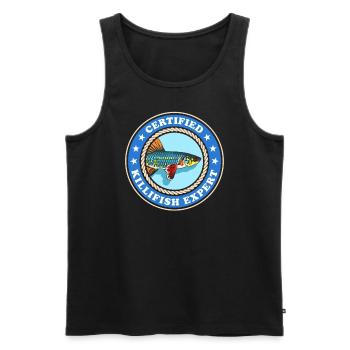 Killifish Expert Egg-laying Toothcarp Gift - Men's Premium Organic Tank Top - black - Front - Michal (187cm)