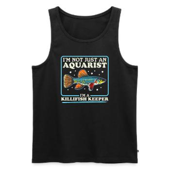 Killifish Fish Egg-laying Toothcarp Gift - Men's Premium Organic Tank Top - black - Front - Michal (187cm)