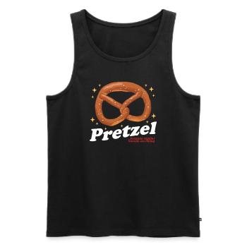 Bretzel Bretzels Cadeau d’amoureux des bretzels - Débardeur bio Premium Homme - noir - Devant - Michal (187cm)