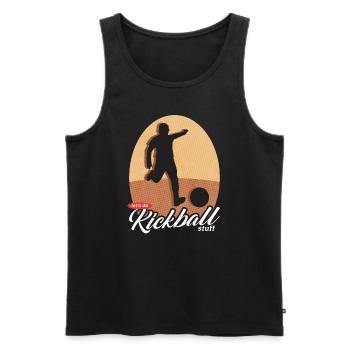 Kickball Kickball Player Kickballer Cadeau - Débardeur bio Premium Homme - noir - Devant - Michal (187cm)