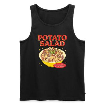 Kartoffelsalat Erdäpfelsalat Geschenke - Männer Premium Bio Tank Top - Schwarz - Vorne - AI Model Male 178 light (178cm)