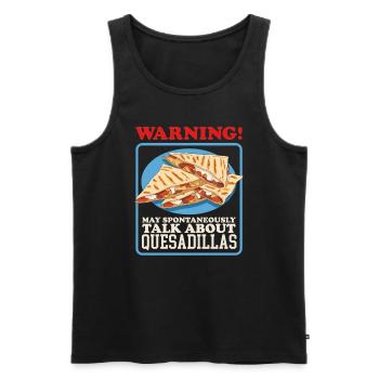 Quesadilla Tortilla Quesadillas Gifts - Men's Premium Organic Tank Top - black - Front - AI Model Male 178 light (178cm)