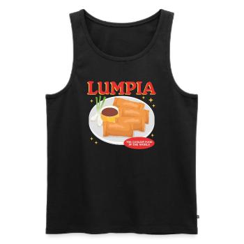 Lumpia Spring Roll Loempia Gift - Men's Premium Organic Tank Top - black - Front - Michal (187cm)