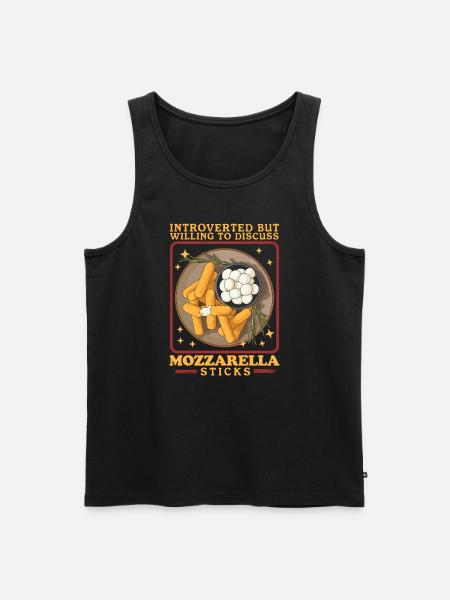 Mozzarella Sticks Cheese Lover Gift - Men's Premium Organic Tank Top - black