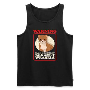 Weasel Dwarf Weasel Small Weasel Gift - Men's Premium Organic Tank Top - black - Front - AI Model Male 178 light (178cm)