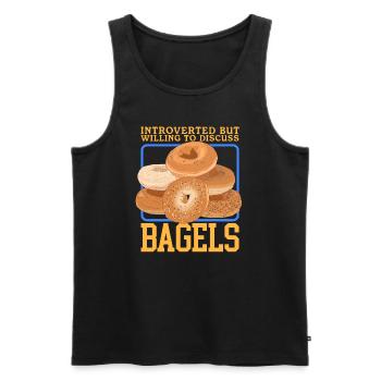 Bagel Bagel Pain Beigel Cadeau - Débardeur bio Premium Homme - noir - Devant - Michal (187cm)