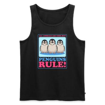 Penguin Baby Funny Penguins Gift - Men's Premium Organic Tank Top - black - Front - AI Model Male 178 light (178cm)