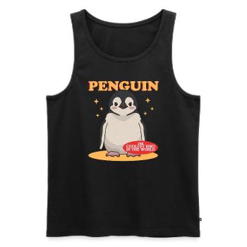 Penguin Bébé Mignon Pingouins Cadeau - Débardeur bio Premium Homme - noir - Devant - Michal (187cm)