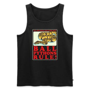 King Python Python Snake Gift - Men's Premium Organic Tank Top - black - Front - AI Model Male 178 light (178cm)