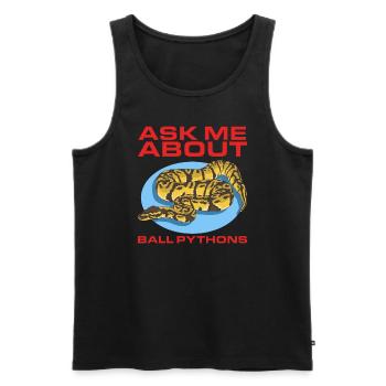 Königspython Python Schlange Geschenke - Männer Premium Bio Tank Top - Schwarz - Vorne - AI Model Male 178 light (178cm)